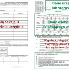 Wniosek o wydanie prawa jazdy lub pozwolenia, co po zdanym egzaminie na prawo jazdy jest kluczowe.
