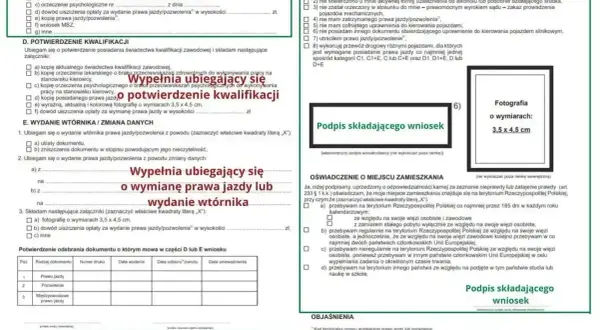 Wniosek o wydanie prawa jazdy lub wtórnika. Opłata za wydanie prawa jazdy/pozwolenia jest dowodem, jak zapłacić za prawo jazdy przelewem.