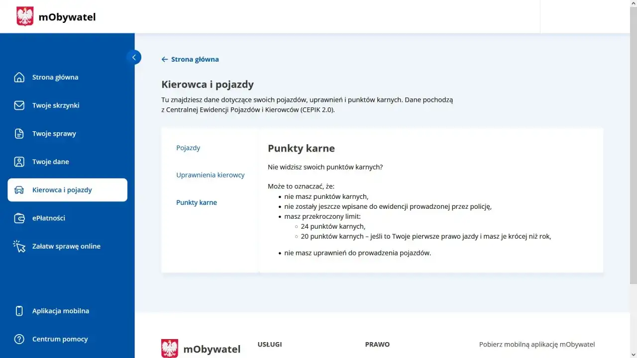 Gdzie sprawdzić punkty karne i ile kosztuje zaświadczenie?